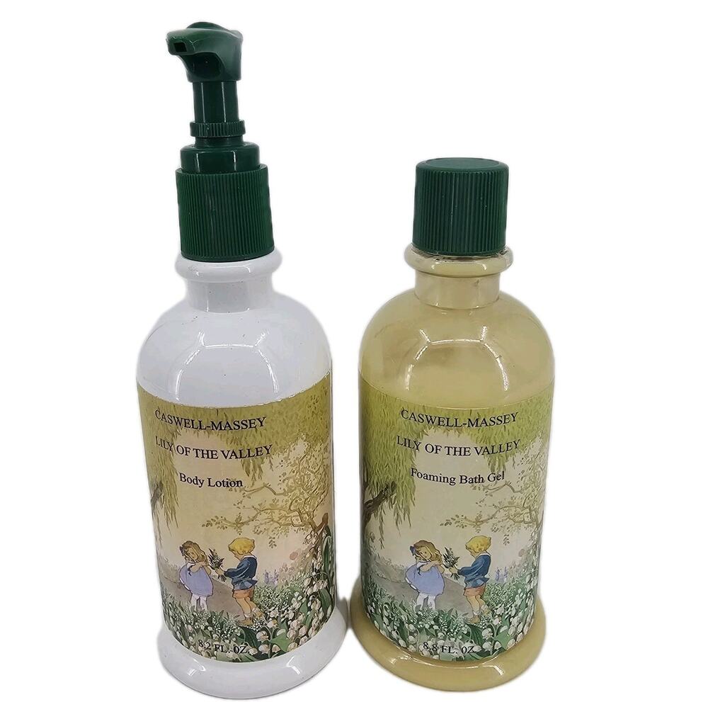 Caswell Massey Lily Of The Valley Body Lotion 240 ML & Foaming Bath Gel 250 ML